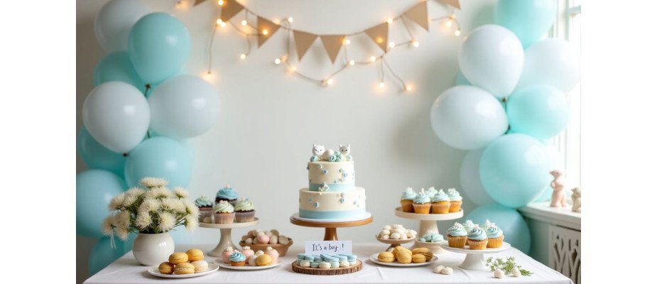 painel redondo chá revelação ursinhos tons pastéis