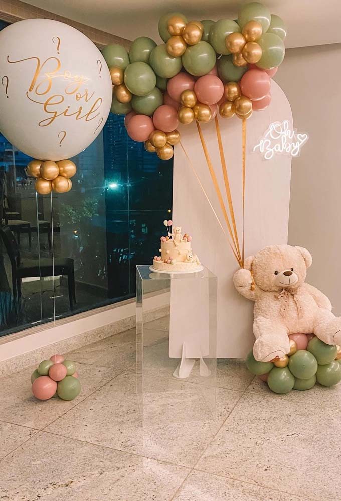 decoração chá revelação tons pastéis versus cores vibrantes