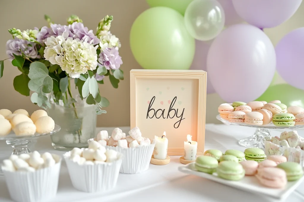 quanto custa decoração chá revelação tons pastéis