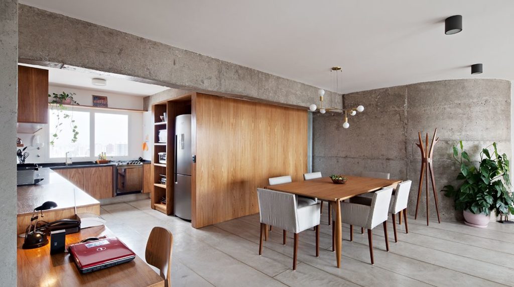 custo decoração cimento queimado madeira