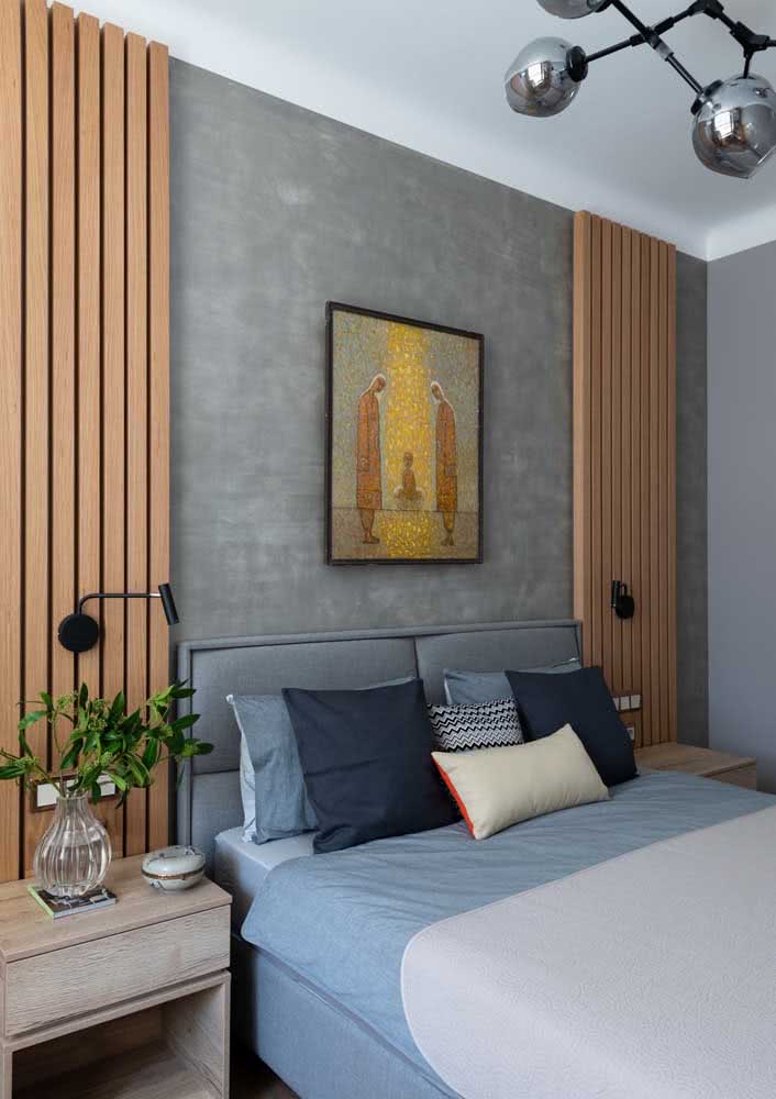 decoração cimento queimado e madeira