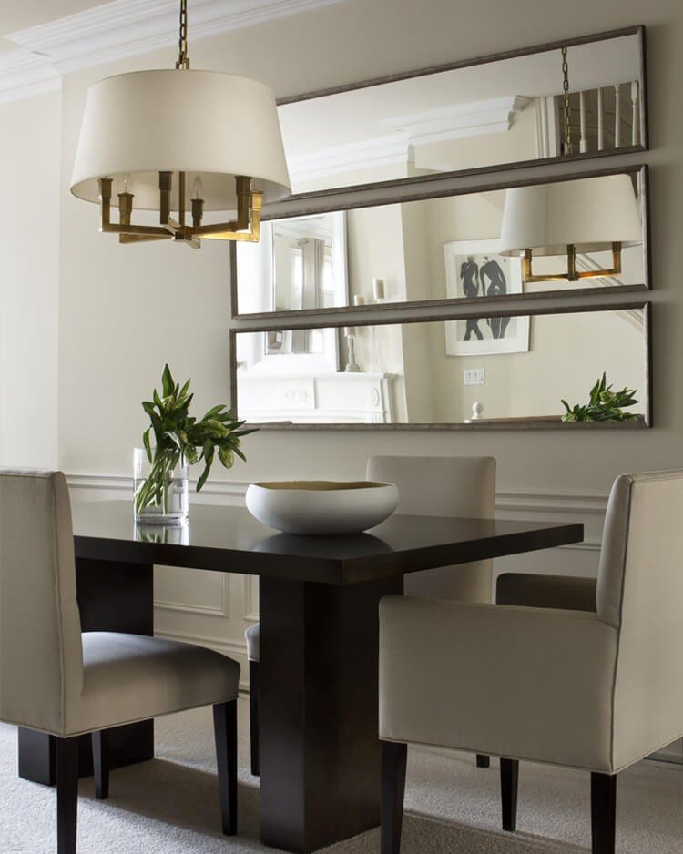 como posicionar espelho na sala de jantar feng shui