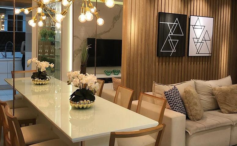 ideias criativas decoração espelhos sala