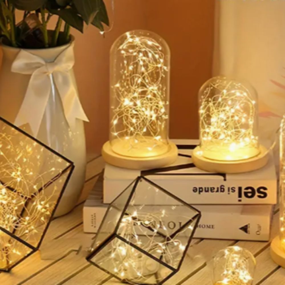 decoração com fio de fada