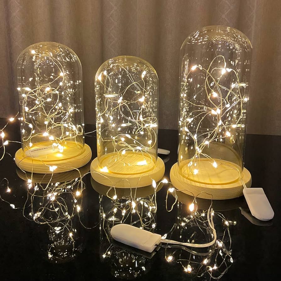 fio de fada em redoma de vidro