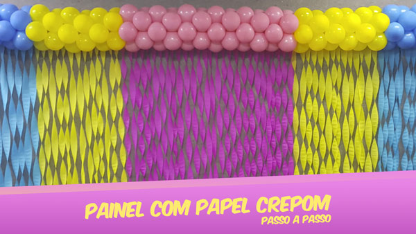 papel crepom vs balões decoração teto qual melhor