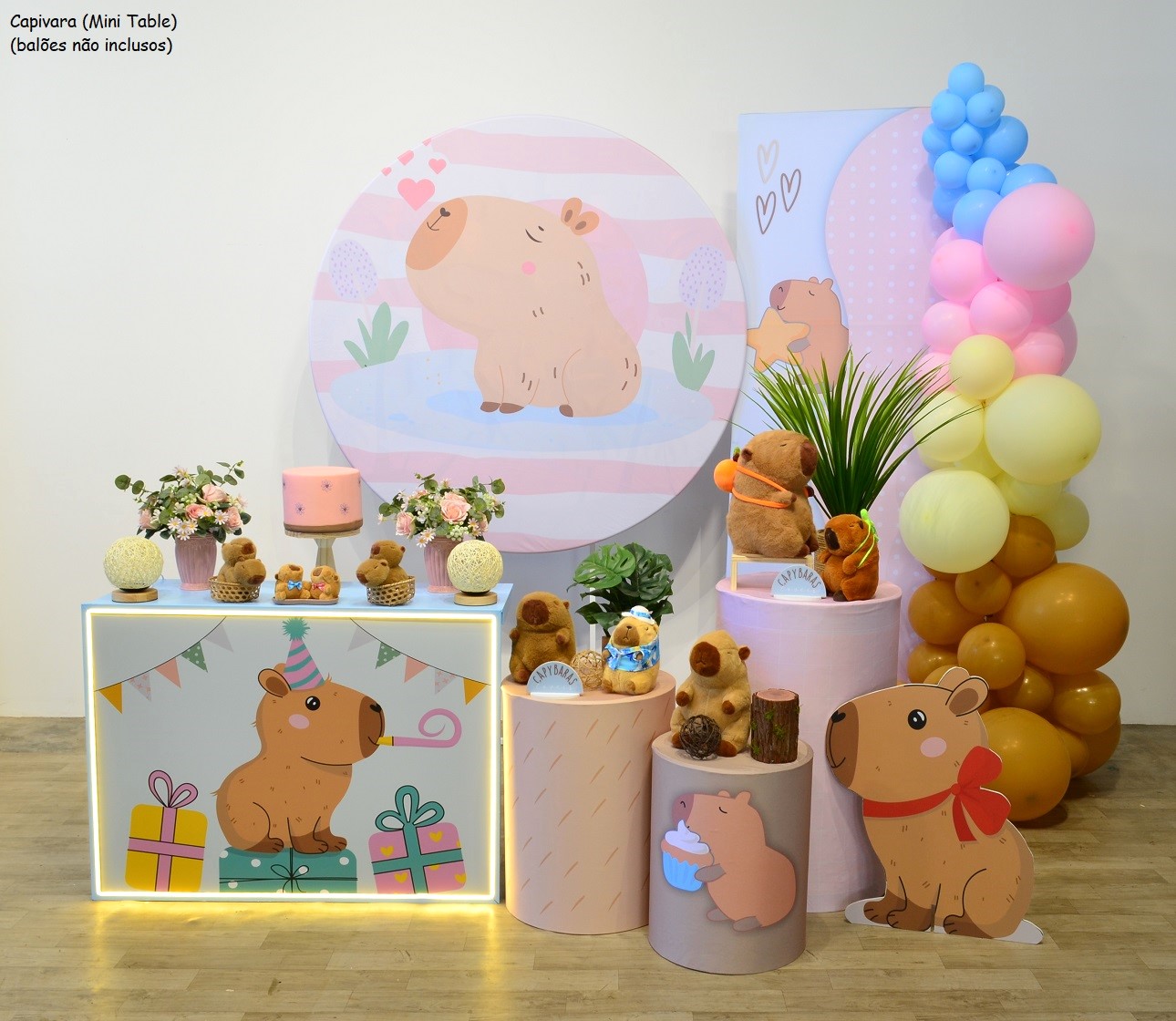 decoração da capivara