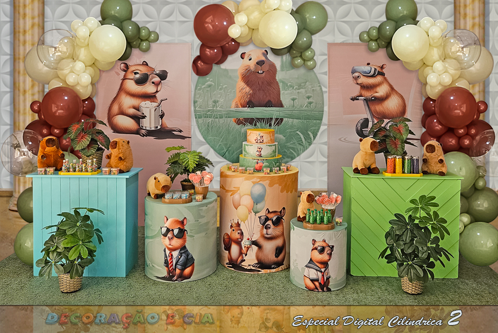 móbile capivara feltro quarto bebê