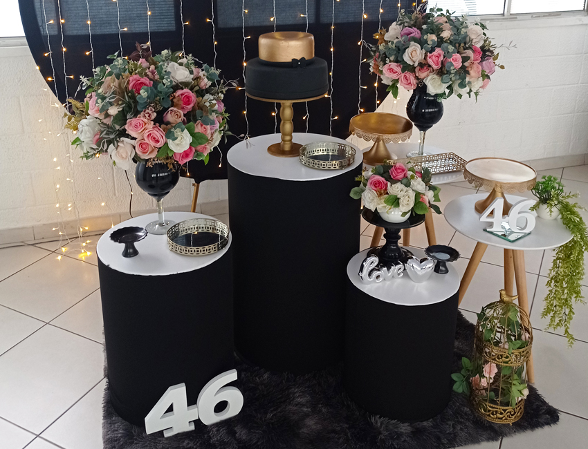 decoração de aniversário preto