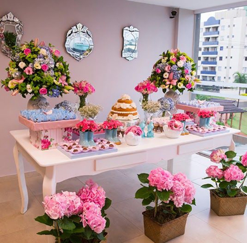 decoração aniversário tema flores barata