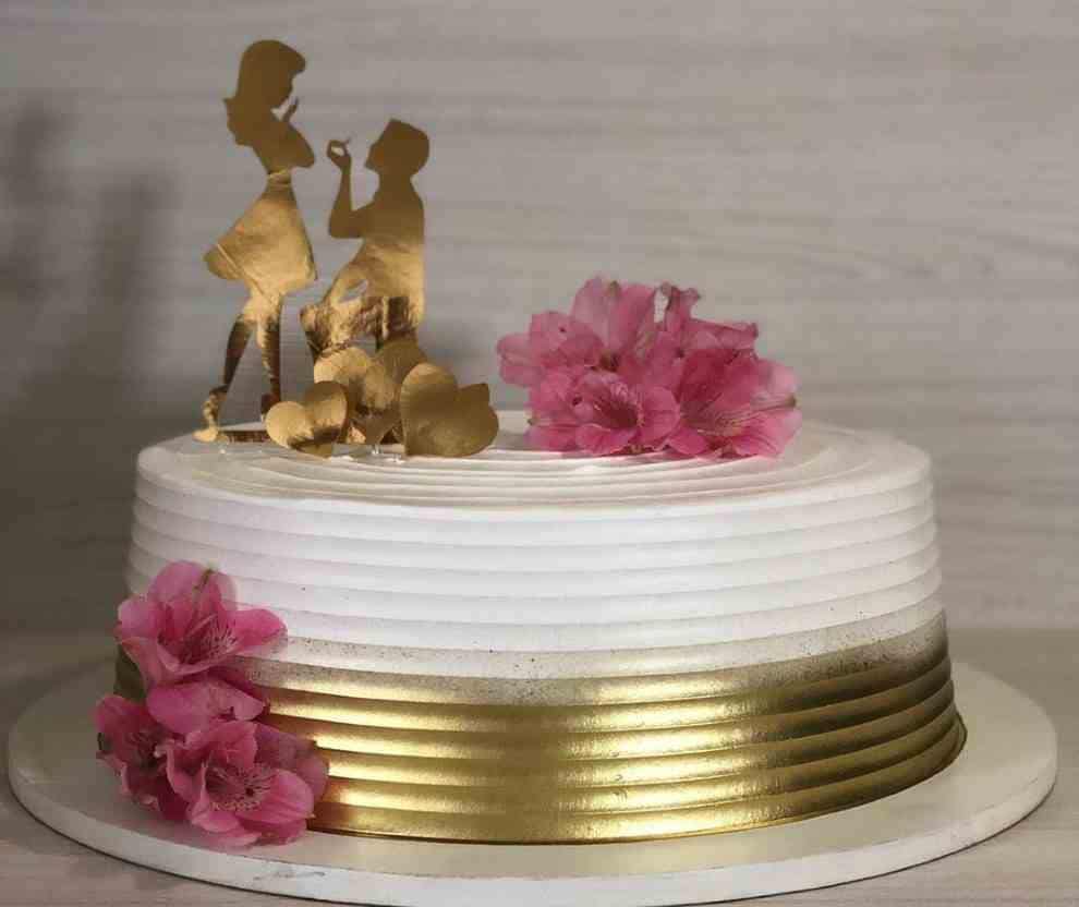 aplicar folha de ouro bolo chantilly