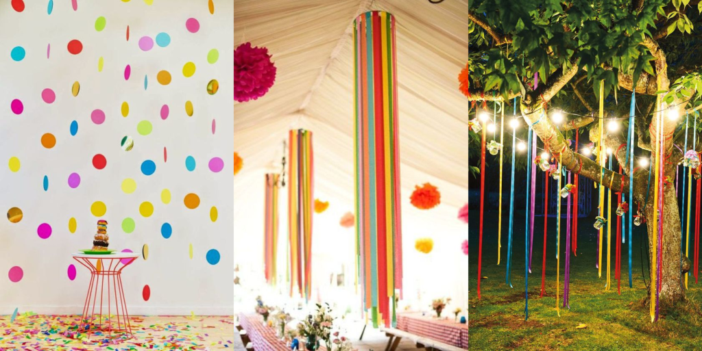 decoração carnaval quintal versus salão de festas