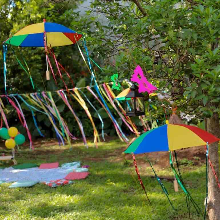 decoração carnaval quintal barata e fácil