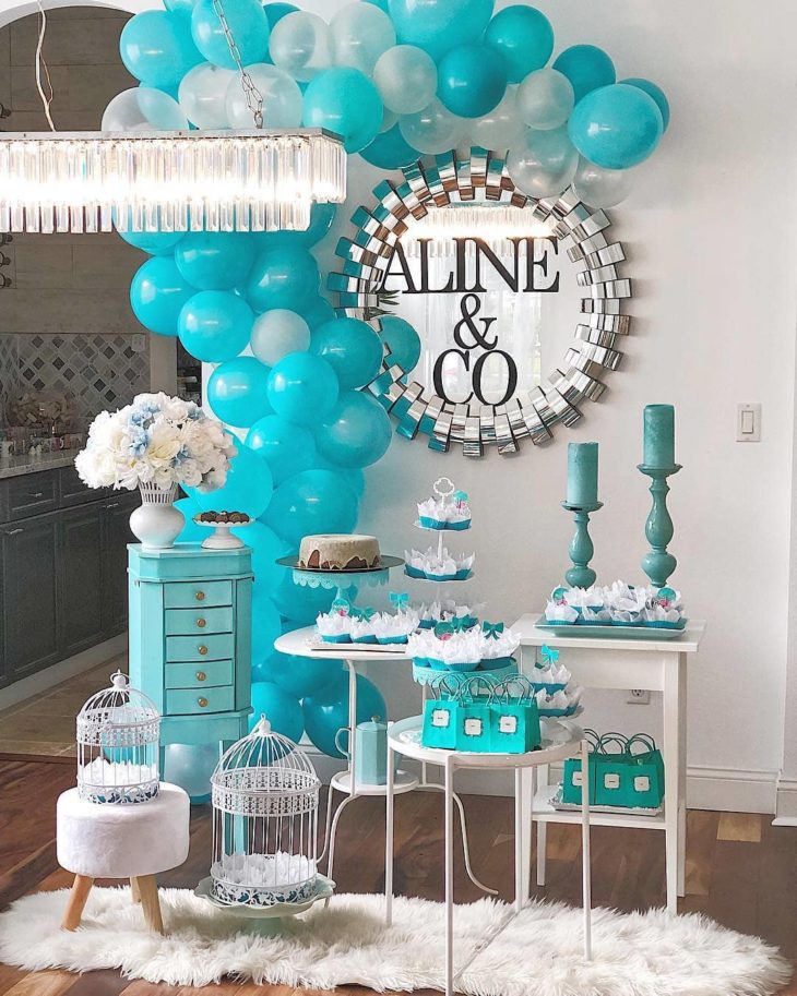 ideias decoração casamento azul tiffany