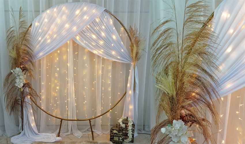 quanto custa decoração de casamento com painel redondo