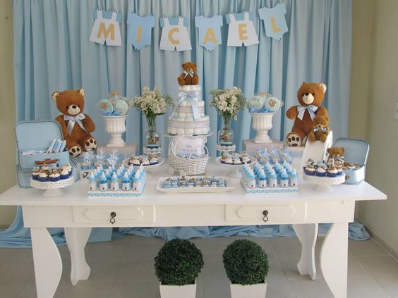 ideias criativas decoração cha bebe menino