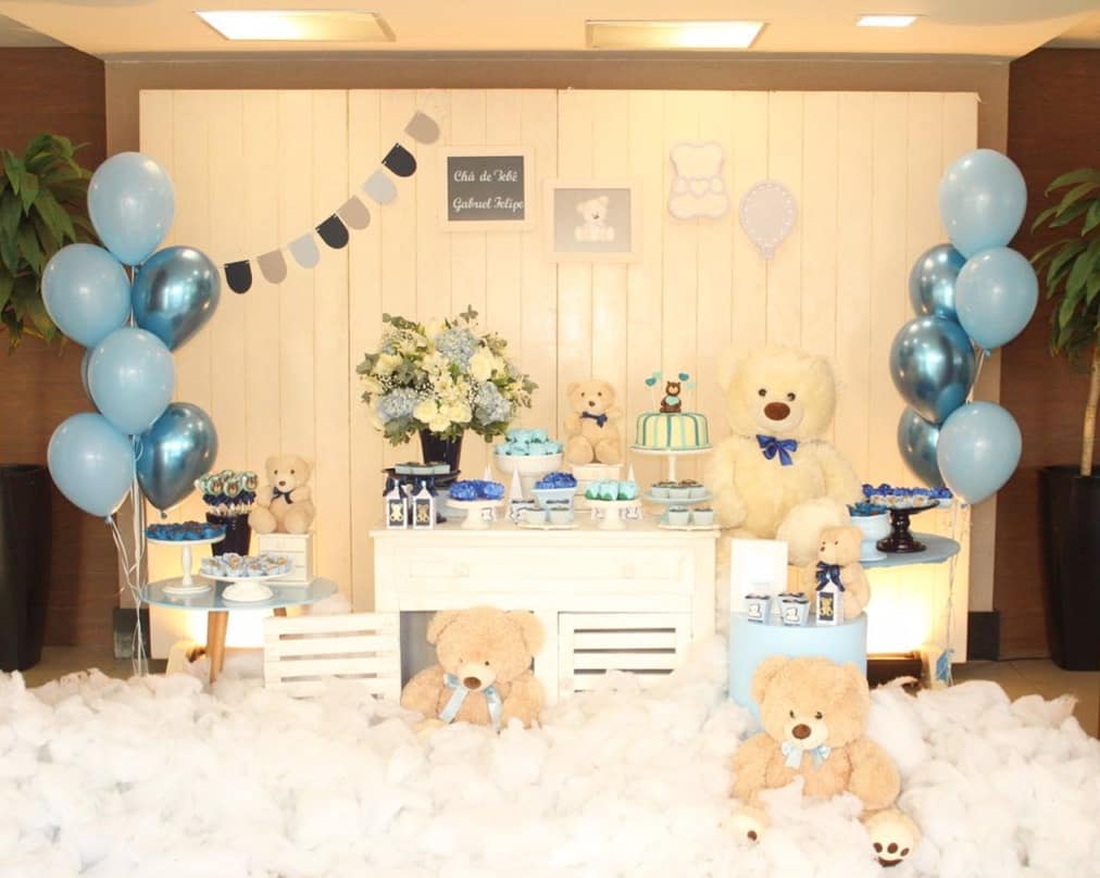 decoração cha bebe masculino barato e bonito