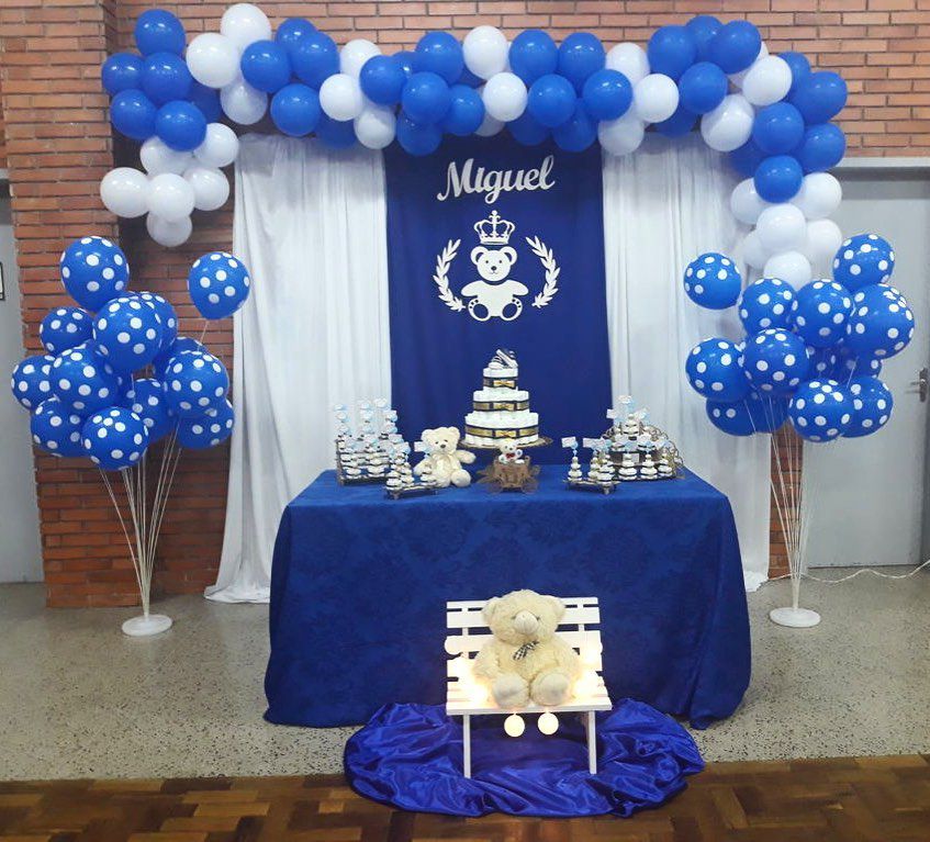 decoração cha bebe masculino barato e bonito