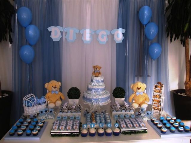 decoração cha bebe masculino barato e bonito