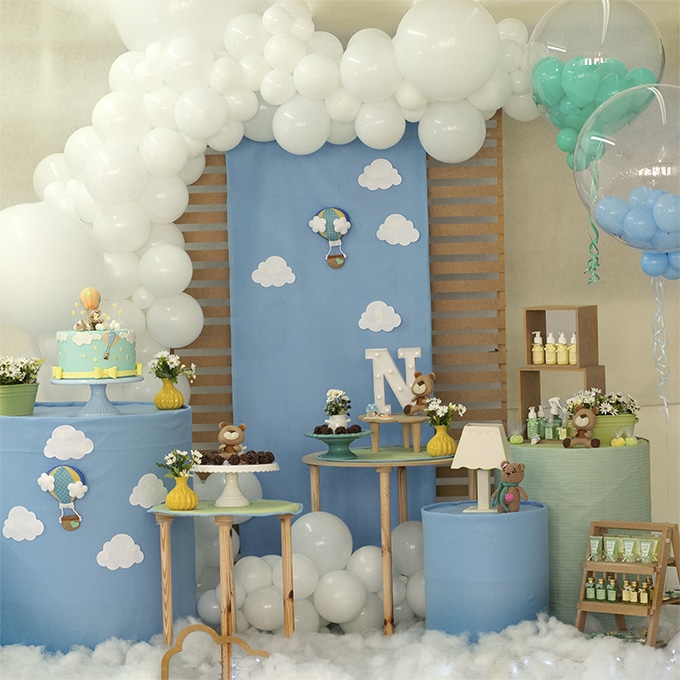 decoração cha bebe menino pronto ou faça você mesmo