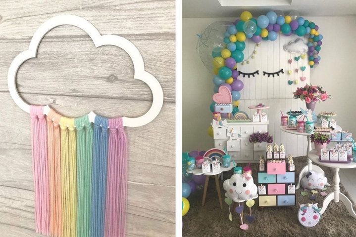 decoração chuva de benção versus chuva de amor