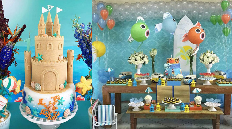 decoração de festa fundo do mar