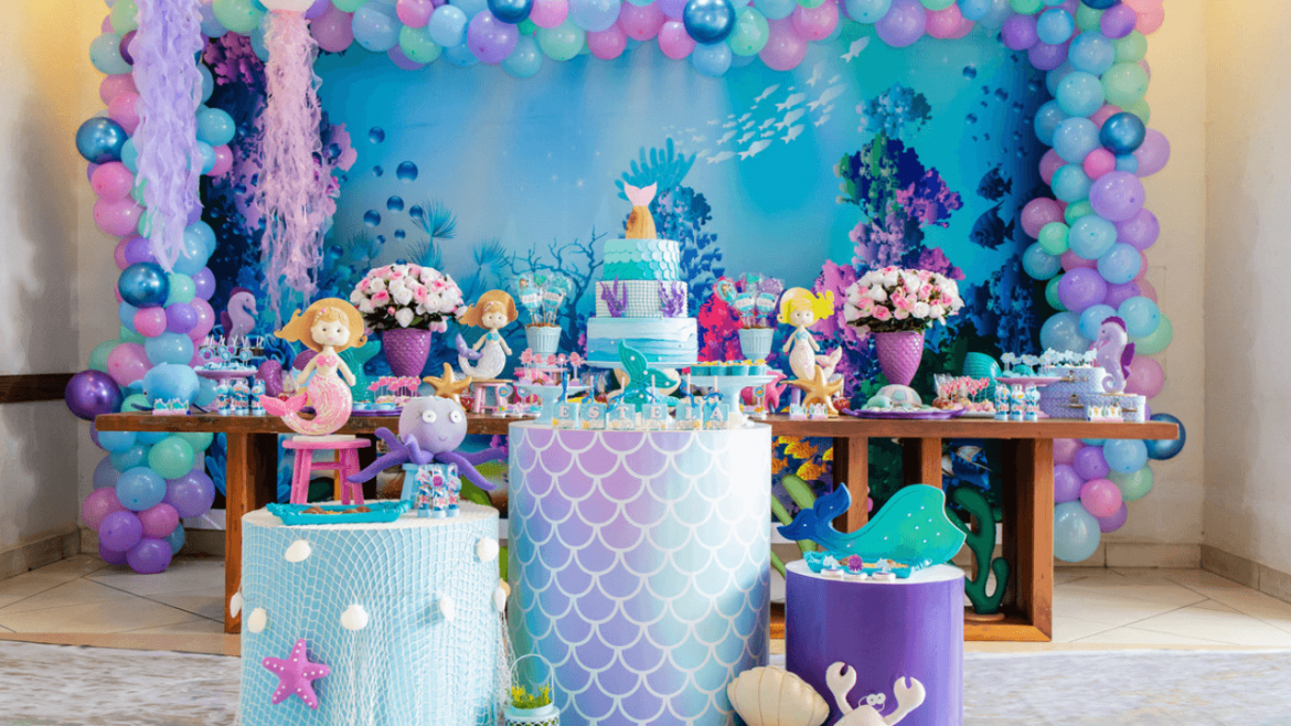 ideias criativas decoração festa fundo do mar