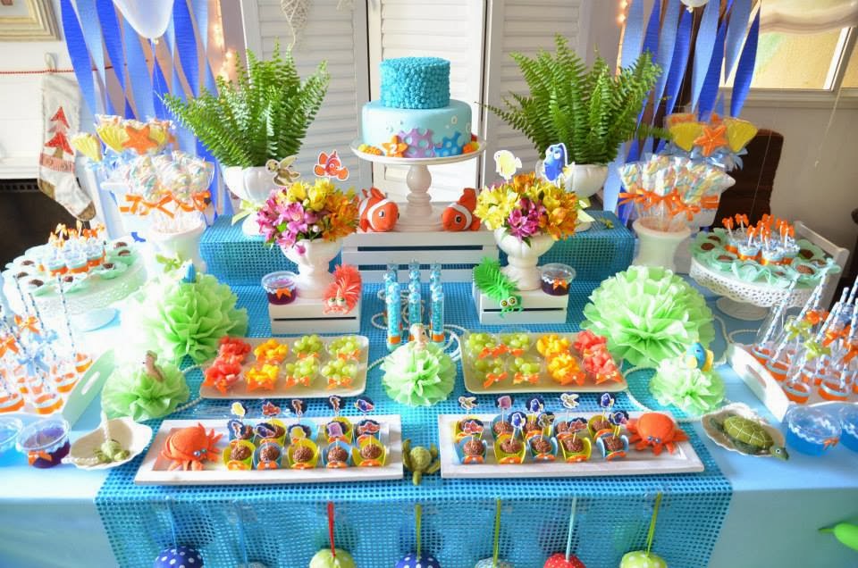 ideias criativas decoração festa fundo do mar