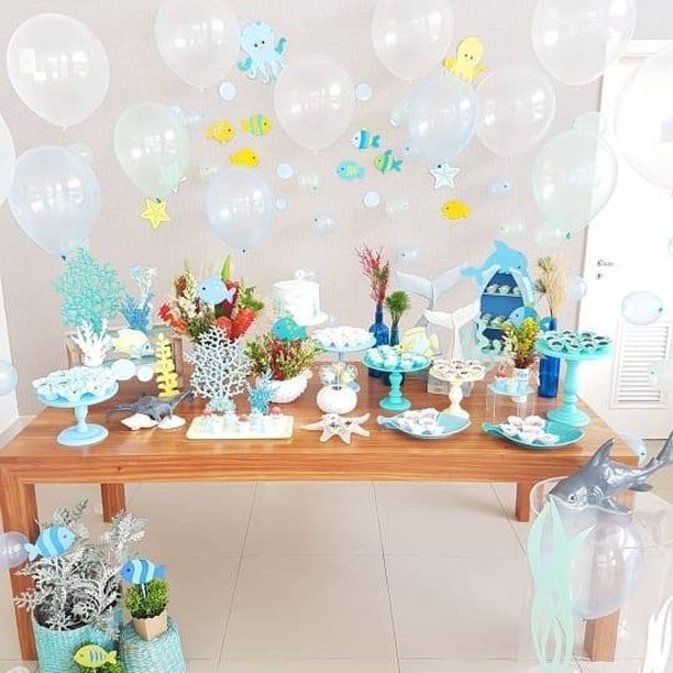 como fazer polvo gigante balões festa fundo do mar