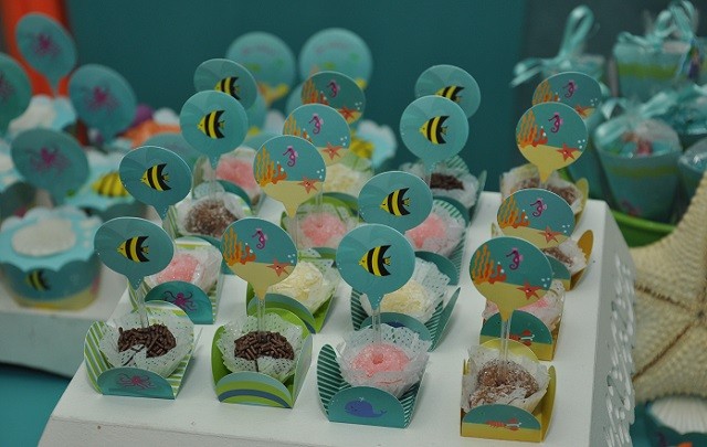 decoração fundo do mar aluguel ou comprar kit