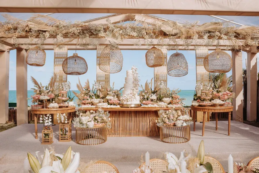 decoração de jantar de casamento