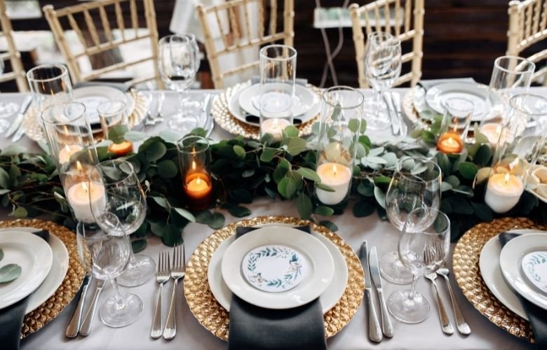 decoração de jantar de casamento