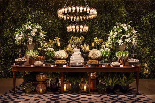 decoração de jantar de casamento