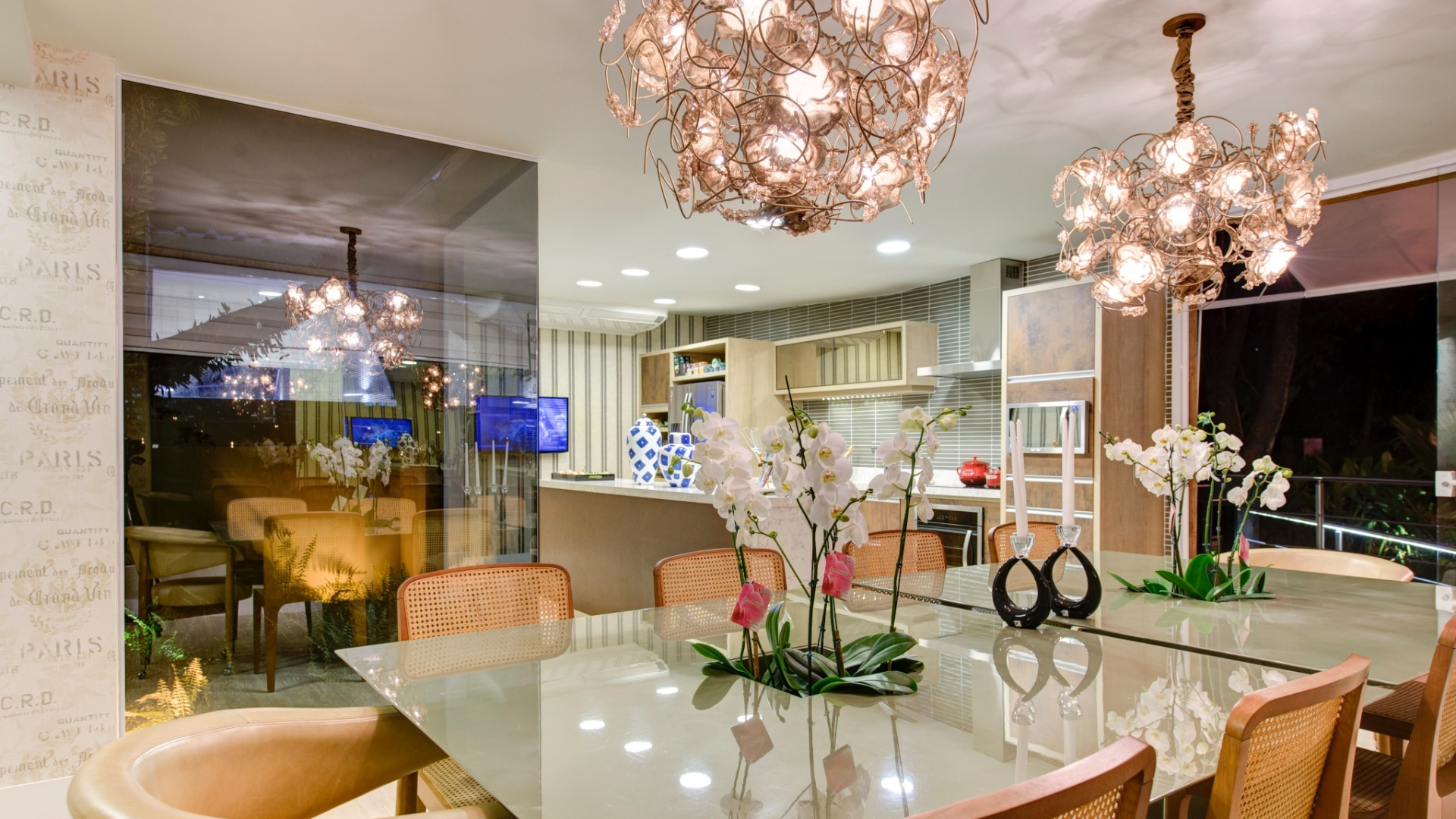 ideias criativas decoração mesa jantar moderna