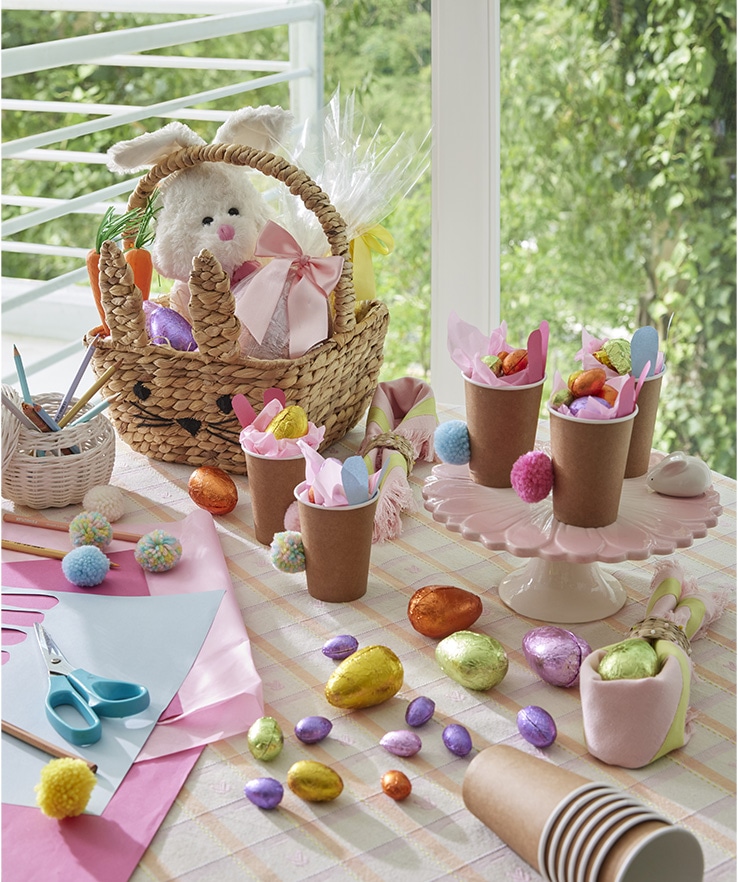 decoração mesa páscoa simples versus sofisticada