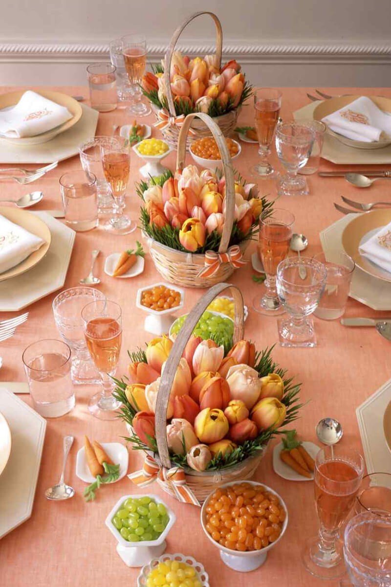 decoração mesa páscoa simples versus sofisticada