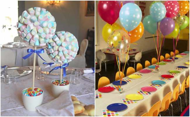 como economizar decoração mesa festa barata