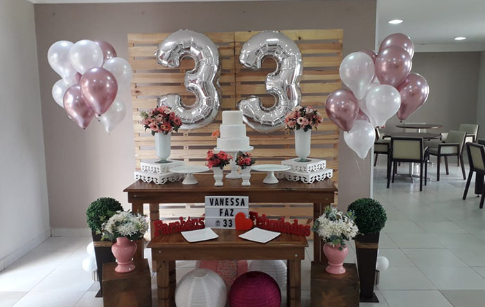 como economizar decoração mesa festa barata