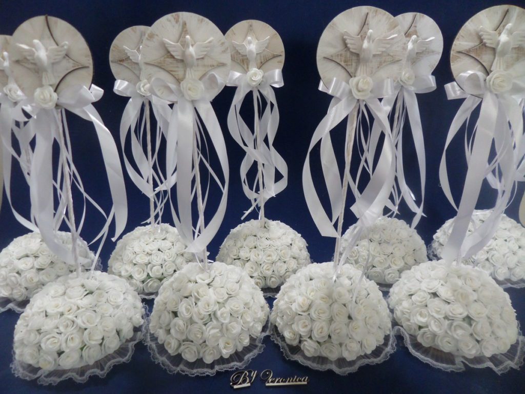 decoração de mesa para batizado