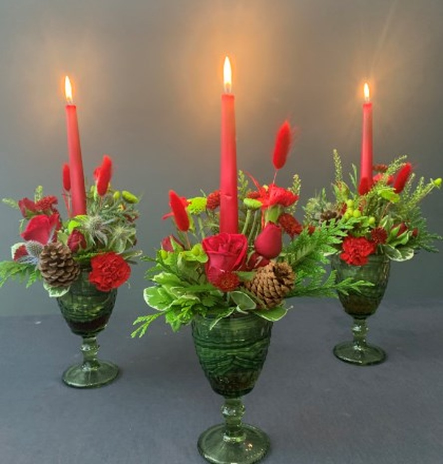 ideias criativas decoração natal flores