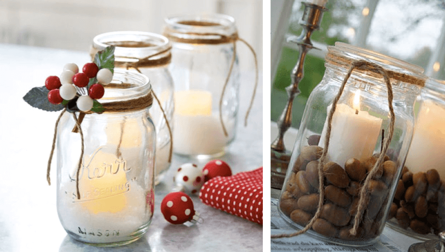 como fazer velas flutuantes para natal em vasos