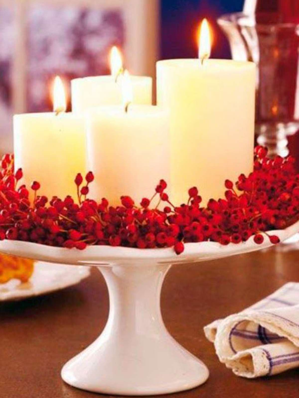 como evitar acidentes velas natal decoração