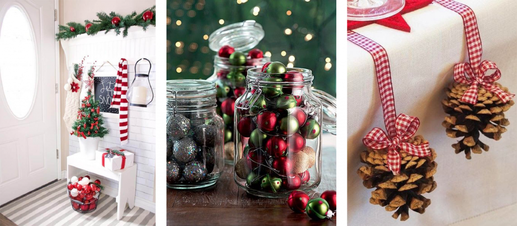 decoração natal estante barata