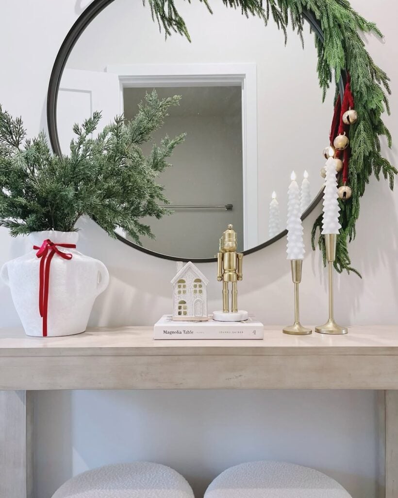 decoração natal aparador barata e criativa