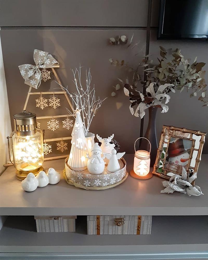 decoração de natal para aparador de sala