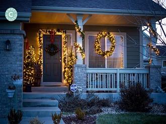 decoração de natal para frente de casas simples