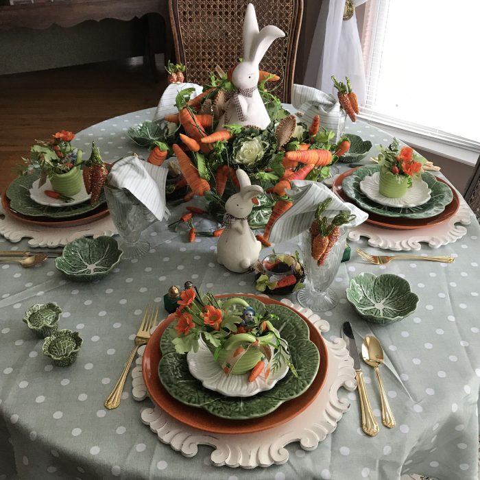 decoração mesa pascoa barata e bonita