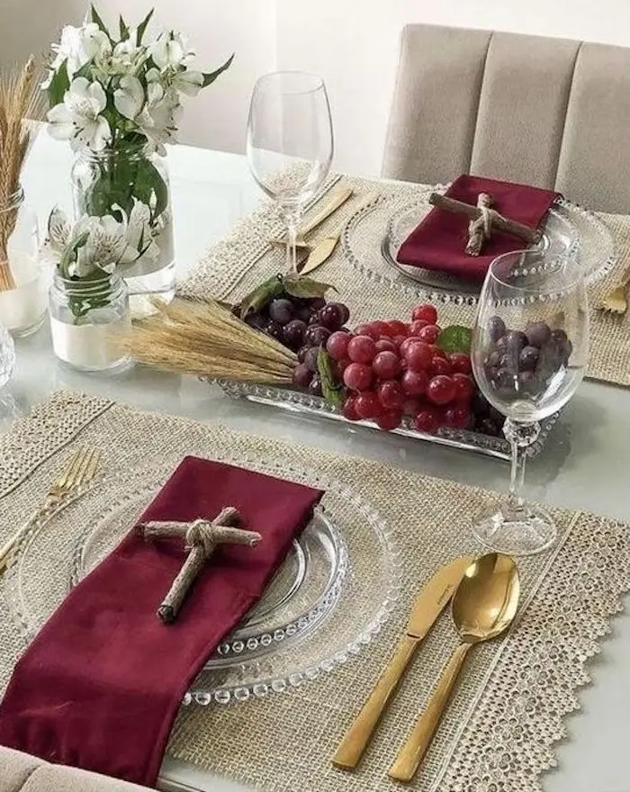 decoração mesa pascoa barata e bonita