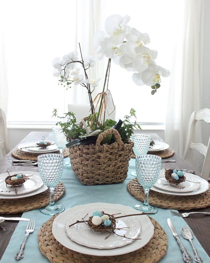 ideias criativas decoração mesa pascoa