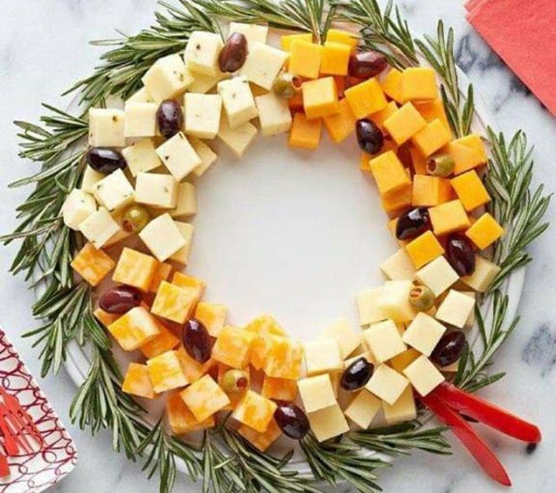 decoração de pratos natalinos